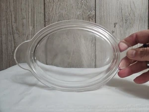 Pyrex P-14-C Klarglas kleiner ovaler Ersatzdeckel zum Greifen Auflaufform - Bild 1 von 7