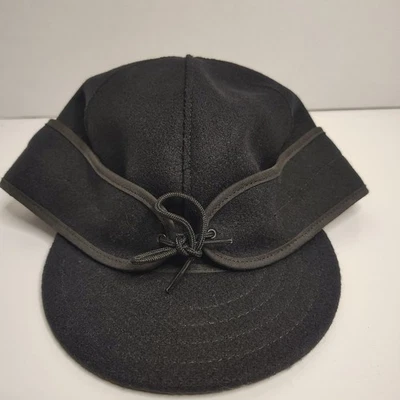 Stormy Kromer Classic Cap Wool Blend Sz 7 1/8  Black New With Tags Made In USA - Image 1 of 4