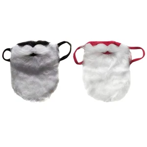 Costume maschera viso realistica decorazione viso divertente 2 pezzi barba finta - Foto 1 di 12