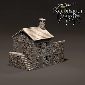 28mm Medieval Southern European house SAGA Lion Rampant Hail Caesar - Picture 1 of 2