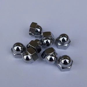 8 x M6 Chrome Dome Nuts - Picture 1 of 1