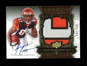 2008 UD Exquisite Collection Andre Caldwell Rookie Patch Auto /99 #147 UX3705 - Picture 1 of 2