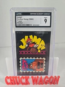 1982 Topps Donkey Kong Super Mario RC Stamp Out / Jump Sticker CGC 9 POP 2 - Bild 1 von 4