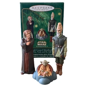 Star Wars Jedi Council Members Saesee Tiin Yoda Ki-Adi Mundi 2000 MINI Hallmark - Picture 1 of 4