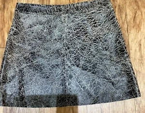 All Saints leather Faux Leather Patterned Short Skirt Size 10 - Picture 1 of 2