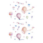 2 Hot Air Balloon Wall Decals Removable Stickers for Kids Bedroom Living Room