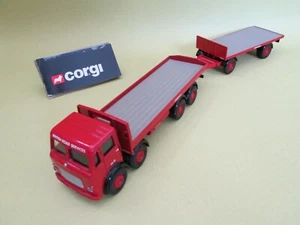CORGI 1:50 DIECAST MODEL 24601 - LEYLAND OCTOPUS PLATFORM LORRY & TRAILER - BRS - Picture 1 of 10