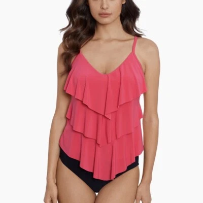 Magicsuit Mujer Rita Tankini Top Coral Rosa Talla 10 NUEVO Foto 1 de 4