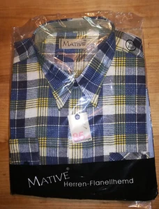 Herren Flanellhemd Hemd aus Baumwolle, aus 100% Baumwolle, Orginal Verpackt - Bild 1 von 1