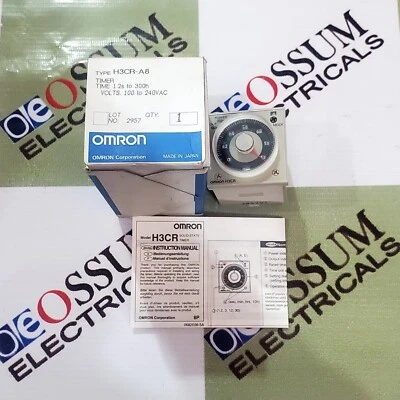 OMRON H3CR-A8 TIMER 1.2S TO 300H VOLTAGE 100-240VAC FREE FAST SHIPPING - Image 1 of 4