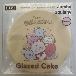 BT21 Glazed Cake Jumbo Squishy 7” New in Box Slow Rising SHIPS QUICKLY - Picture 1 of 9