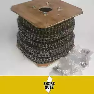 #60 (60-1) Rollenkette 100 Fuß Rolle mit 10 Hauptgliedern ANSI 60R 60-1R 3/4 TEILUNG - Bild 1 von 3