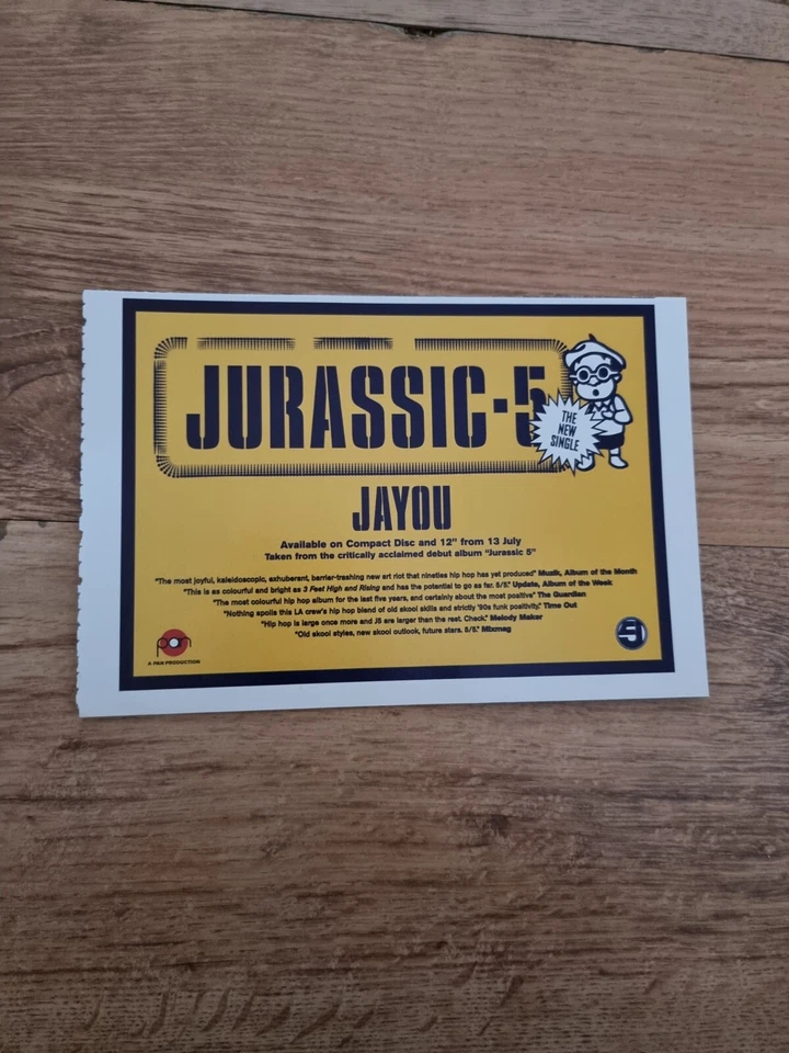 TNEWM57 ADVERT 5X8 JURASSIC 5: 'JAYOU' SINGLE - Image 1 of 1