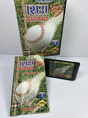 R.B.I. Baseball '93 (Sega Genesis, 1993) Complete in Box Tested - Image 1 of 4