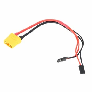 XT90 Buchse auf 2x JR Futaba Y Harnes Adapter 20awg + 14awg 8" Draht HV Empfänger - Bild 1 von 3