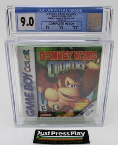 Donkey Kong Country Nintendo Game Boy Color GBC CGC Graded 9.0 w/ 9.4 Box! - Picture 1 of 13