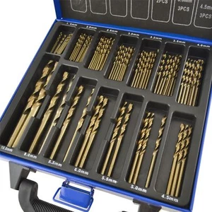 99 piezas taladros métricos de cobalto M35 para acero inoxidable HSS-CO 135 grados 1,5-10 mm TE851 - Imagen 1 de 3