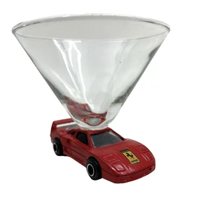 Vintage Ferrari F40 Martini Glass RED Diecast Car 1:60 Scale Majorette Man Cave - Picture 1 of 9