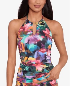 Lauren Ralph Lauren Damen mehrfarbig hochgeschlossen Neckholder Tankini Oberteil, Größe 12 - Bild 1 von 4