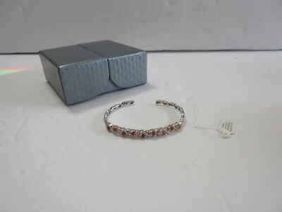 Brazalete Apilable Gems En Vogue Rubí y Circón Blanco ~ Nuevo con Etiquetas ~ 925 NH - Talla Pequeña Foto 1 de 4