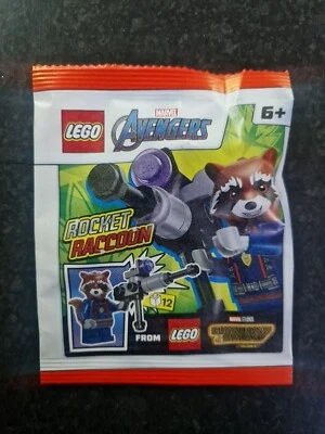 LEGO MARVEL AVENGERS SUPER HEROES ROCKET RACOON + HEFTY BLASTER POLYBAG 242404
