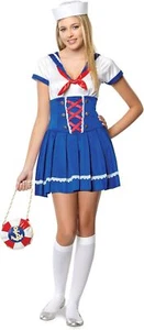 First Mate Sailor Navy Blue Cute Fancy Dress Up Halloween Junior Teen Costume - Picture 1 of 4