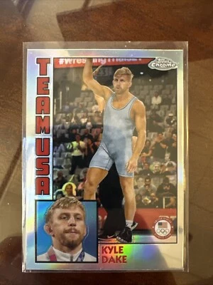 2024 Topps Chrome U.S. Olympics Team USA Silver Refractor Kyle Drake No. 84T-11 - Image 1 of 2