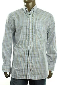 $195 New Kent & Curwen England Navy White Checked Button Down Shirt XXL - Picture 1 of 3
