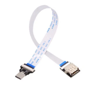 USB C macho host a USB 2.0 hembra datos de destino OTG cable FPC plano delgado 0,1 m - Imagen 1 de 6