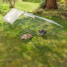 Metal Run Pitched Roof Large Rabbits Guinea Pigs Chickens Sun Shield Quality