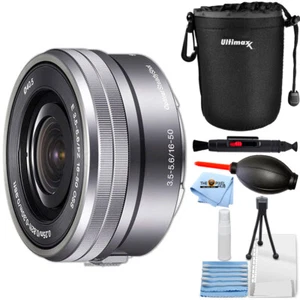Sony E PZ 16-50mm f/3.5-5.6 OSS  Lens (Silver) - White Box 6PC Accessory Bundle - Picture 1 of 3