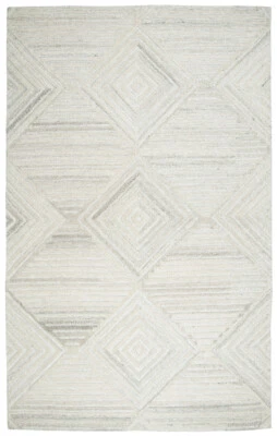 Rizzy Rugs Ivory Contemporary Distressed Faded Lines Area Rug Geometric SK333A - Image 1 of 3