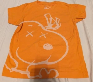 Kaws X Uniqlo X Peanut Orange Short Sleeve T-Shirt Kids Size 3-4 - Picture 1 of 6