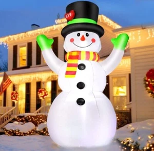 Pupazzo di neve natalizio 7 piedi gonfiabile gigante decorazioni da esterno decorazione giardino gonfiabile - Foto 1 di 3