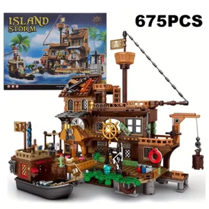 Creative Medieval Pirate Island Fortress Castle Building Blocks Adventure Ship L - Picture 1 of 13