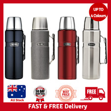 New THERMOS Stainless King S/Steel Vacuum Insulated Flask 2.0 Litre Genuine