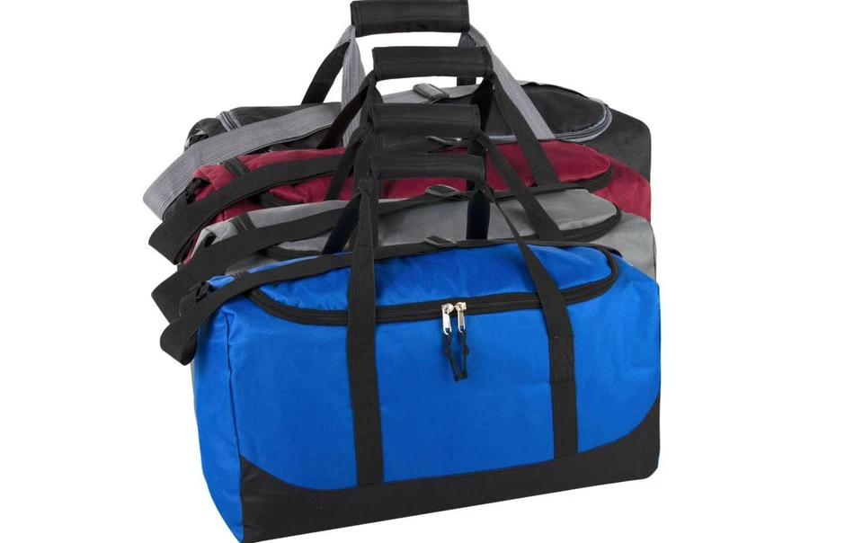 Lote de 24 Bolsas de Lona Tamaño de Viaje Deportes Gimnasio Bolsa 20" Multi Bolsillo Bolsa de Lona Foto 1 de 1