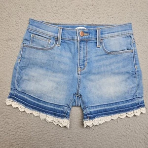 Old Navy kurze Jugendgröße 14 blau Denim Knopf flach vorne - Bild 1 von 13