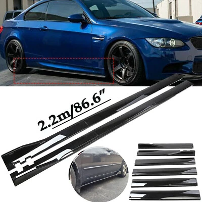86.6'' Gloss Black Side Skirts Extention Body Kit For F30 F80 M3 E90 E92 E93 Foto 1 de 4