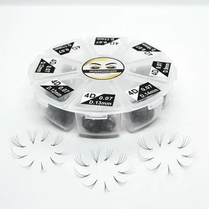 Mixed 4D Lashes. 1000 Premade Volume Fans. Eyelash extensions, Handmade! - Picture 1 of 74