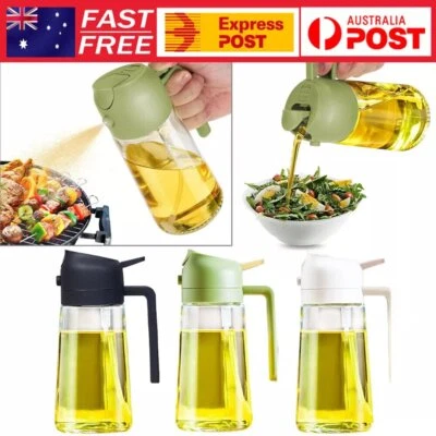 2 in1 Olive Oil Sprayer Dispenser Cooking Baking BBQ Spray Bottle Kitchen Tool - image 1 of 4