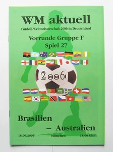2006 World Cup AUSTRALIA v BRAZIL *Excellent Condition Football Programme* - Picture 1 of 3