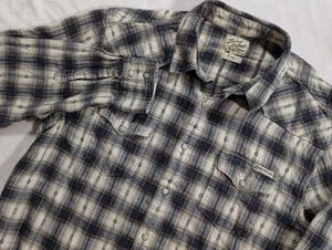 Lucky Brand Sportswear Hemd Herren Large Western Flanell kariert Perlen Druckknopf Cowboy - Bild 1 von 8