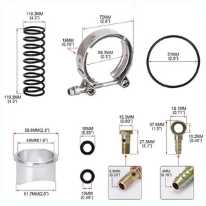 Intake Turbo Charge Pipe Kit w/Tial &50mm Bov For BMW N54 E88 E90 E92 135i 335i - Bild 1 von 12