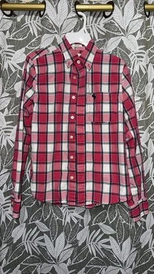 Camisa grande con botones azul manga larga Abercrombie & Fitch para niños Foto 1 de 3