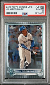 Julio Rodriguez PSA 10 Rookie 2022 Topps Chrome Update Rc Seattle Mariners ⛵ - Picture 1 of 3