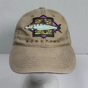 Flying Fisherman Bonefish Baseball Hat Embroidered Strapback Cap - Picture 1 of 11
