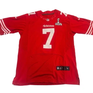 Nike On Field NFL Jersey Mens 49ers #7 Kaepernick SIZE 44 LARGE RED Super Bowl - Picture 1 of 12