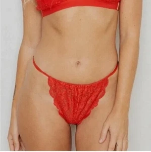 Free People WE ARE HAH Chase Me Down Panty Sirena Rojo Talla XL - Imagen 1 de 2