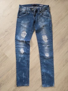 Zara Damen Skinny Jeans Hose blau Größe 38 Used Look - Bild 1 von 7
